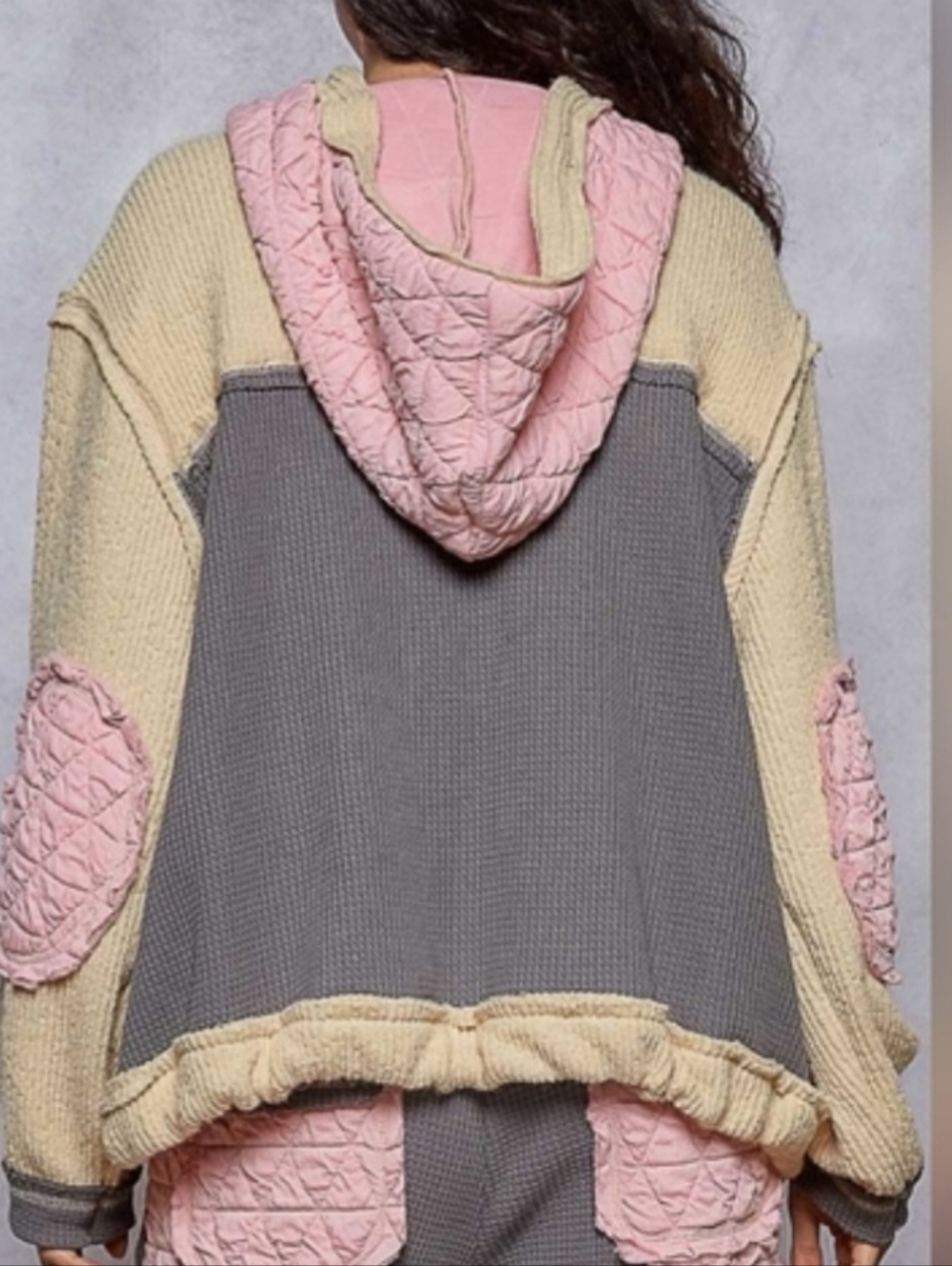 POL Hoodie Thermal Lightly Quilted Jacket 🩷🩶 - Picture 4 of 5